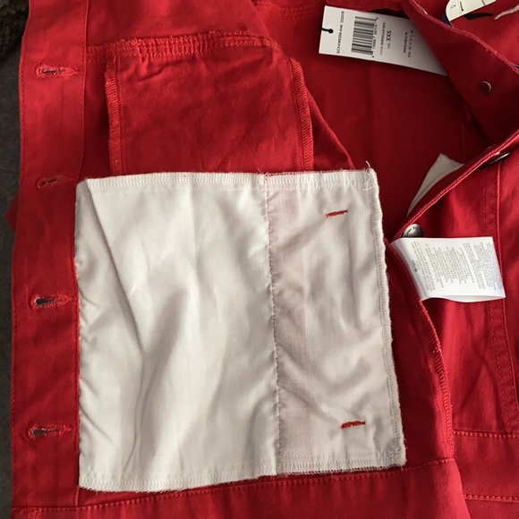 BCBGeneration stretch denim jacket. XXS. American Red. - Picture 12 of 12